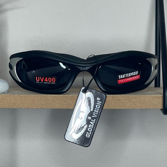 Global Vision Black Sunglasses - Picture 1 of 4
